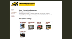 Desktop Screenshot of mastequipment.com