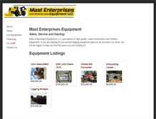 Tablet Screenshot of mastequipment.com